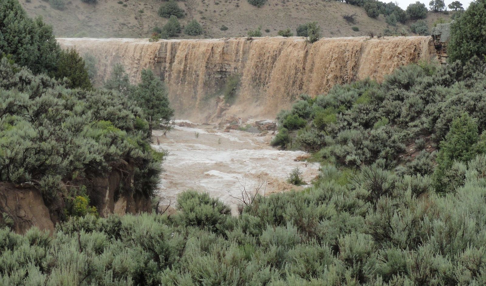 River bend and canyon walls at Chama River Canyon Ranch, Rio Arriba County, New Mexico