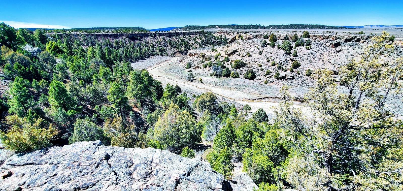 River and a rocky bank at Chama River Canyon Ranch, Rio Arriba County, New Mexico
